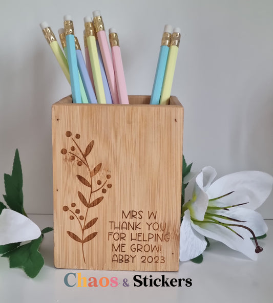 Bamboo Pencil Holder