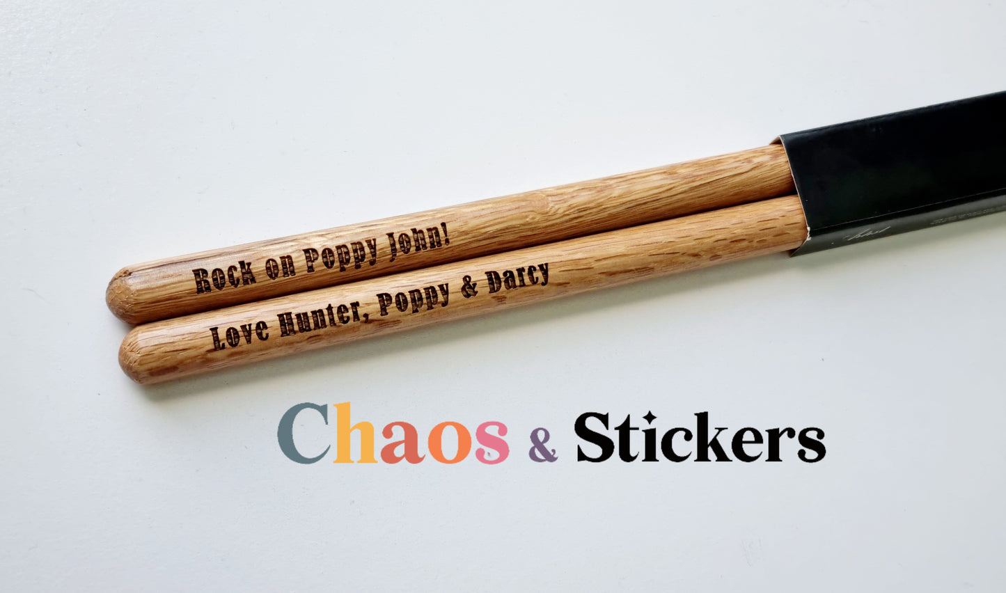 Engraved Drumsticks