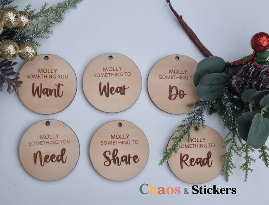 Round Christmas Gift Tags