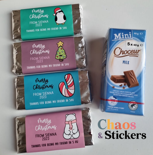 Mini Chocolate Labels for Class Mates