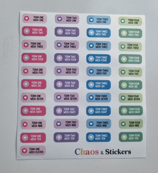 School Term Stickers